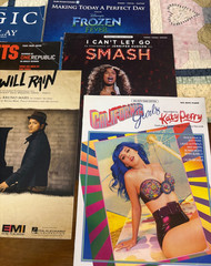 Popular Sheet music piano guitar vocal. NEW. Lot of 6. Pop Disney Coldplay Bruno