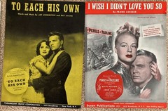 1940s Sheet Music Movie Hits 12 pieces Stars pics Crosby Hope Lund Hutton Flynn