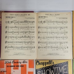 Hammond Organ Sheet Music Books Vtg 50s Lot of 6 USA Hymns Showtime
