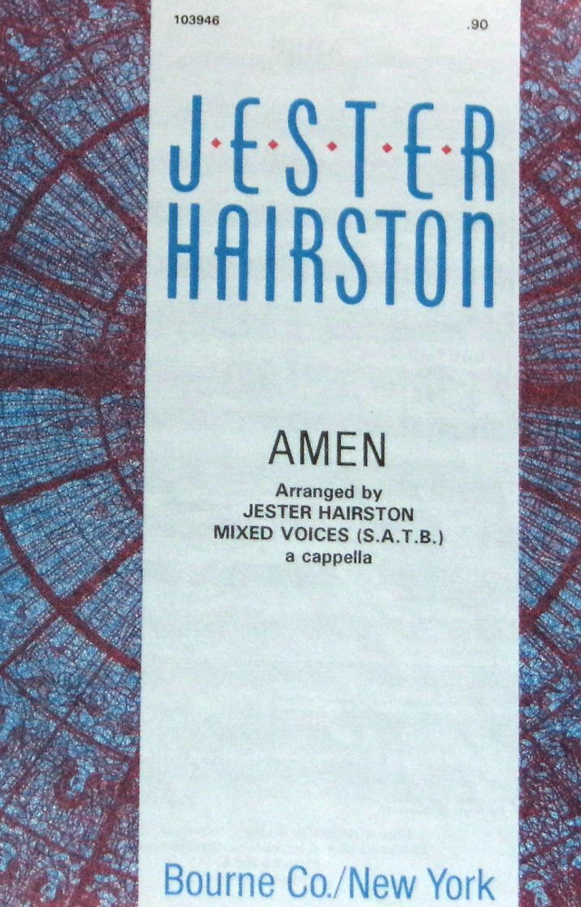 Amen by Jester Hairston Mixed Voices (SATB) a capella 1957, VG+