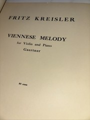 Sheet Music Fritz Kreisler Lot-Piano and Violin (3) VG+