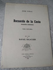 Jose Vinas, Recuerdo De La Costa, Classical Guitar Sheet Music Solo