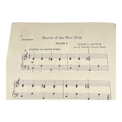 March of the Wee Folk Sheet Music Classical 2 Pianos 4 Hands Jessie Gaynor