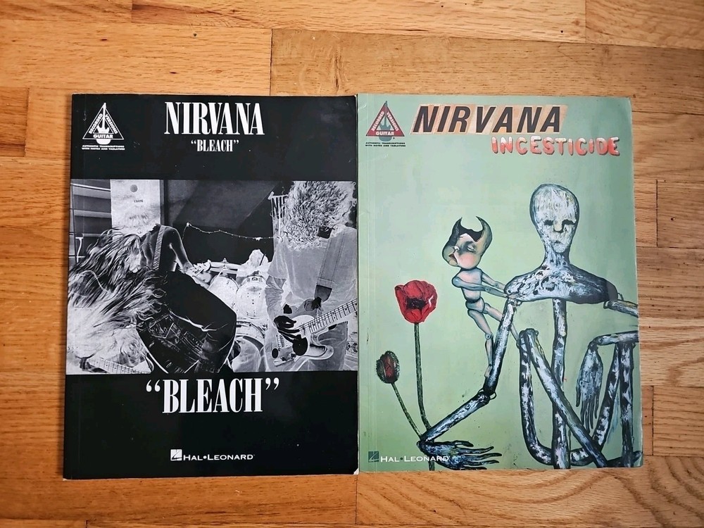 Nirvana Electric Guitar Song Books Hal Leonard Incesticide & Bleach