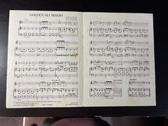 The BEATLES : Sheet Music PUNCH HOLE 1968 : –GOLDEN SLUMBERS—3810