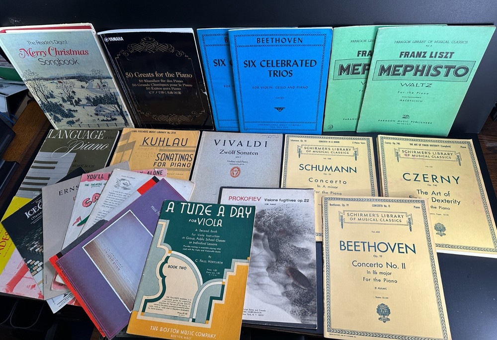 Lot of 20 Mostly Piano Songbooks & Sheet Music Liszt Beethoven Czerny Schumann +
