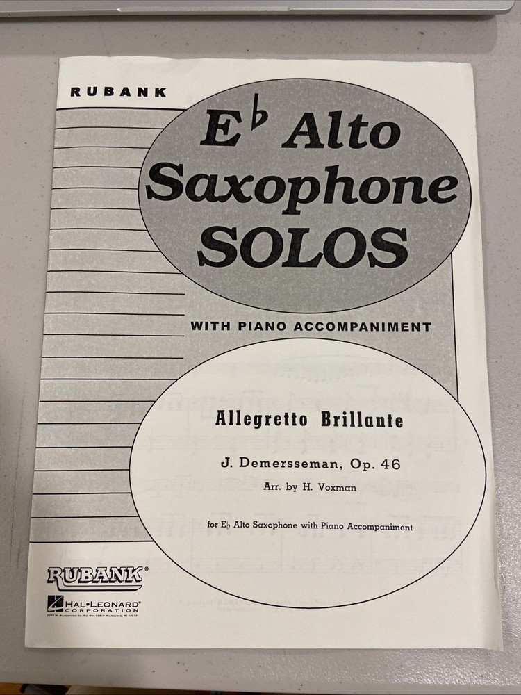 Allegretto Brillante Op.46 Eb Alto Saxophone Solos