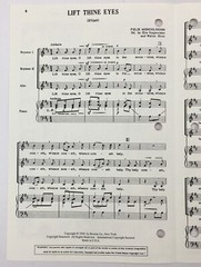 Lift Thine Eyes SSA Chorus Sacred Choral Piano Sheet Music by Felix Mendelssohn