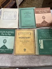 Huge Lot of 21 Organs Pianos Violin Keyboards Sheet music Books VINTAGE