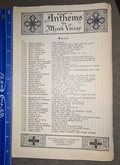 1927 « Anthems For Mixed Voices » Vintage Choir Sheet Music