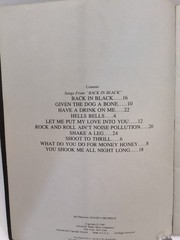 Back In Blac AC/DC Sheet Music Song Book Guitar 80s Hard Rock & Roll M37