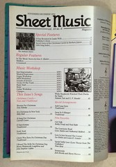 SHEET MUSIC MAGAZINE: CHRISTMAS IN NEW YORK, NOV/DEC 1994, 80 Pages VG Piano Std