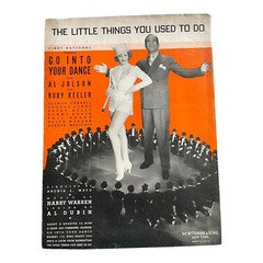 The Little Things You Used to Do Vintage Sheet Music 1935 Al Jolson Ruby Keeler
