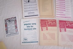 LOT of SIX 1940s-50s Ukulele Sheet Music Books Ike Cliff Edwards, Chas Hansen