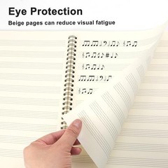 Blank Sheet Music Notebook, 160 Pages Composition Staff Paper Notebook, Black