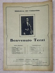 Benvenuto Terzi Guitar Sheet Music Classical Italian Op 1 Nostalgie 1926 Italy