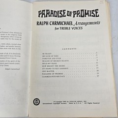 Ralph Carmichael Paradise of Promise Treble Voices Choral Music SongBook &rsquo;69 Vtg