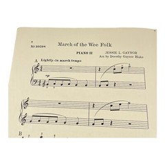March of the Wee Folk Sheet Music Classical 2 Pianos 4 Hands Jessie Gaynor