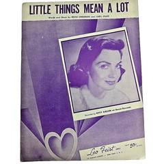 Little Things Mean A Lot 1954 Sheet Music Piano Lyrics Chords Lindeman Kallen