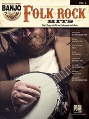 Folk/Rock Hits Banjo Play-Along Vol 3 Tab Music Learn Songs Hal Leonard Book CD