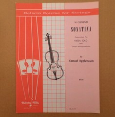 M. Clementi Sonatina Transcribed for Viola with Piano Accompaniment Applebaum