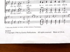 WITNESS, Sheet Music for A cappella, mixed voices, Traditional Spiritual