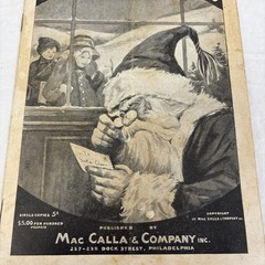 SANTA’S MESSENGERS 1890 Cantata Mac Calla & Co. Santa On Cover Music & Narrative