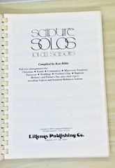 Scripture Solos for All Seasons Compiled Ken Bible Spiral 1980 Solo Arrangement