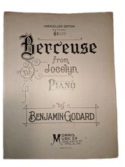 Berceuse From Jocelyn By Godard Antique Sheet Music 1926 Piano Solo Unexcelled