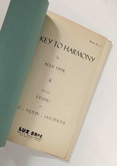 The Key to Harmony by Alex Hyde 1937 Incl. Etudes for Piano, Violin & Saxophone