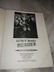 Guns N Roses Appetite For Destruction Rare Sheet Music Book