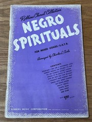Negro Spirituals Robbins Choral Collection Piano Music Book Charles L. Cooke USA
