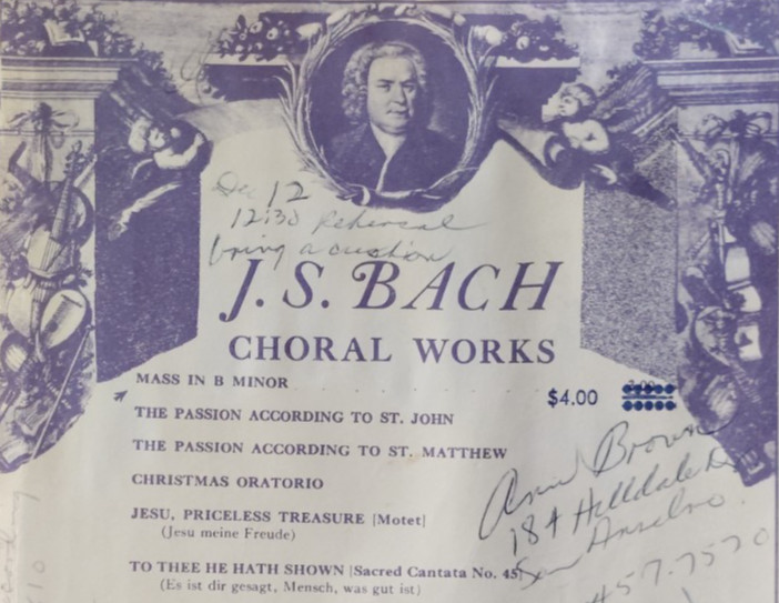 Vintage Sheet Music Book JS Bach Choral Works Mass In B Minor