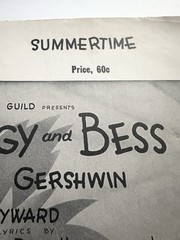 1935 Porgy and Bess SUMMERTIME Sheet Music George Gershwin A Minor/B Minor
