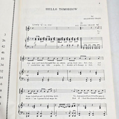 Hello Tomorrow Piano Vocal Treble Voices Songbook Harry Simeone Shawnee Vintage
