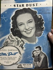 F LINDA DARNELL 20th Century Fox Movie Sheet Music ‘Star Dust ’