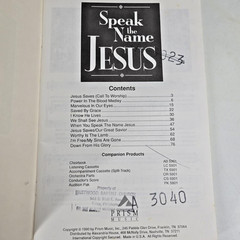 Speak The Name Jesus Choral Book SATB Choir Songbook Music 1990 Christian Vtg