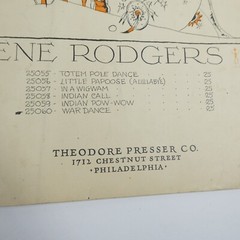 Totem Pole Sketches – War Dance Sheet Music – Irene Rodgers Theodore Presser Vtg