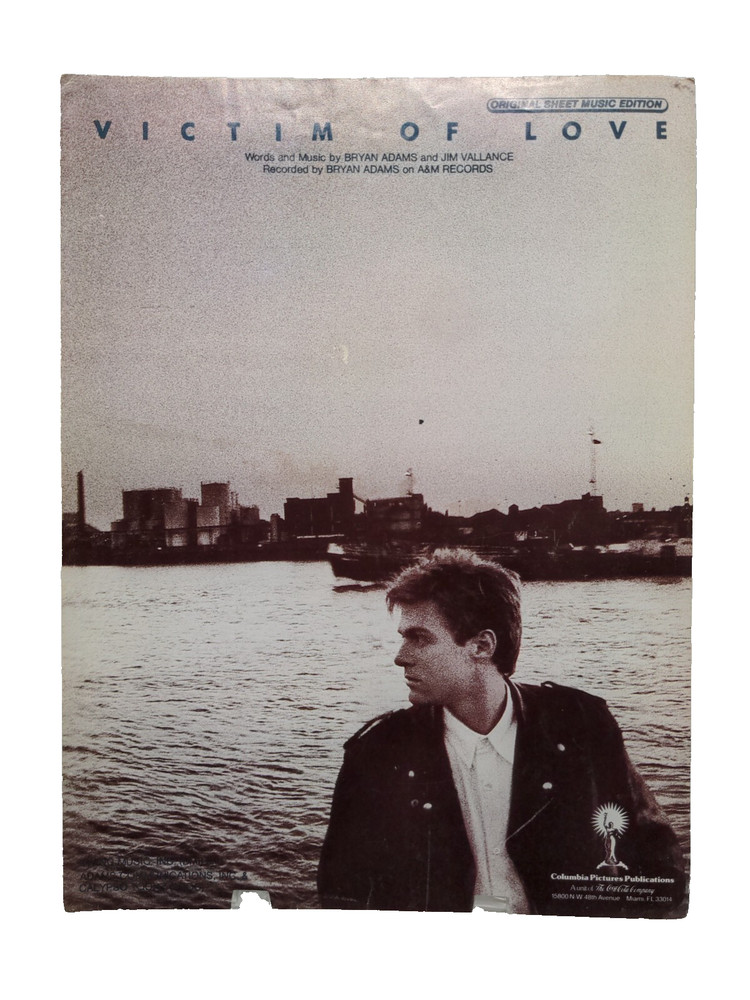 Victim Of Love Sheet Music Bryan Adams Piano 80s Pop Rock F1X