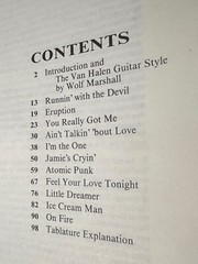 VAN HALEN Self Titled Guitar Tab Song Book 1990 Authorized Ed Cherry Lane Music