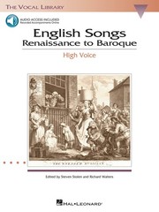 English Songs Renaissance Baroque for High Voice Piano Sheet Music Online Audio