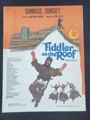 Sunrise, Sunset Sheet Music Fiddler on the Roof Charles Hansen Piano Vocal 1964