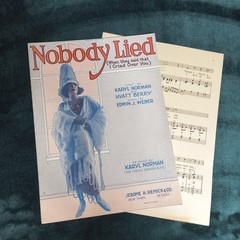 1922 Music Poster Sheet Music « Nobody Lied » Piano Music