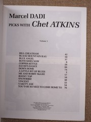 Marcel Dadi Picks With Chet Atkins Volume 1 Guitar Tablature Book 1989 Rare VG