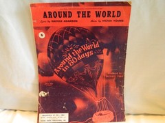 VINTAGE PIANO, GUITAR, VOCAL SHEET MUSIC “AROUND THE WORLD”