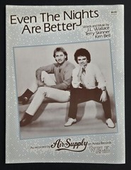 Even The Nights Are Better Sheet Music Air Supply Piano 82 Cherry Lane US SELLER
