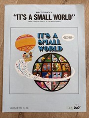 IT&rsquo;S A SMALL WORLD Sherman Walt Disney 1979 Sheet Music Wonderland Vintage