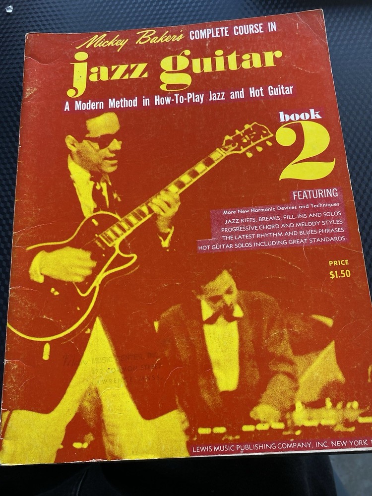 Vtg Mickey Baker&rsquo;s Complete Course in Jazz Guitar Book 2 Song Book Sheet Music