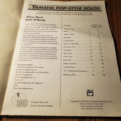 Yamaha Pop-Style Solos Clarinet Book 1 Sheet Music Alfred 1994
