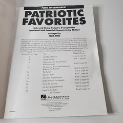 Patriotic Favorites For Strings Piano Accompaniment Essential Elements
